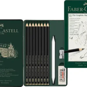 Faber Castell Grafietpotlood Pitt Mat Etui set 11 stuks Merkproduct