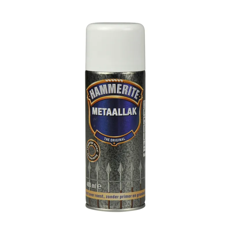 Lage Kosten Hammerite Metaallak Direct over Roest Hamerslag Spuitbus - 400 ml H110 Wit
