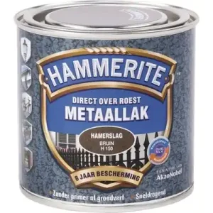 Finale Uitverkoop Hammerite Metaallak Direct over Roest Hamerslag - H150 Bruin