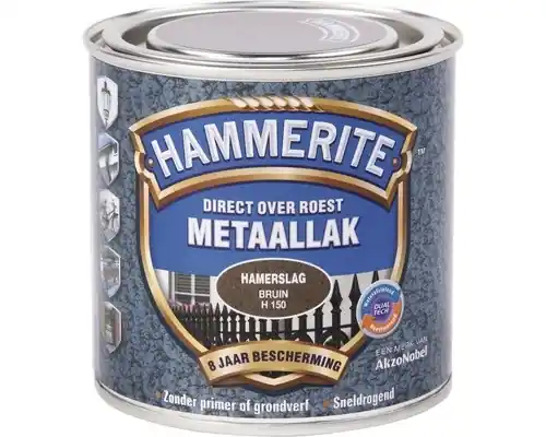 Finale Uitverkoop Hammerite Metaallak Direct over Roest Hamerslag - H150 Bruin