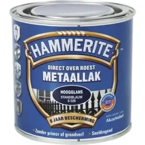 Hammerite Metaallak Direct over Roest Hoogglans - S028 Standblauw Veilige Betaling