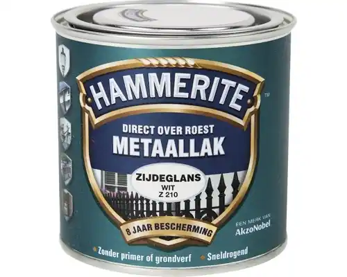 Hammerite Metaallak Direct over Roest Zijdeglans - Z210 Wit Fabrieksprijs