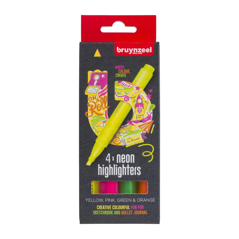 Bruynzeel Highlighters set - 4 kleuren Korting