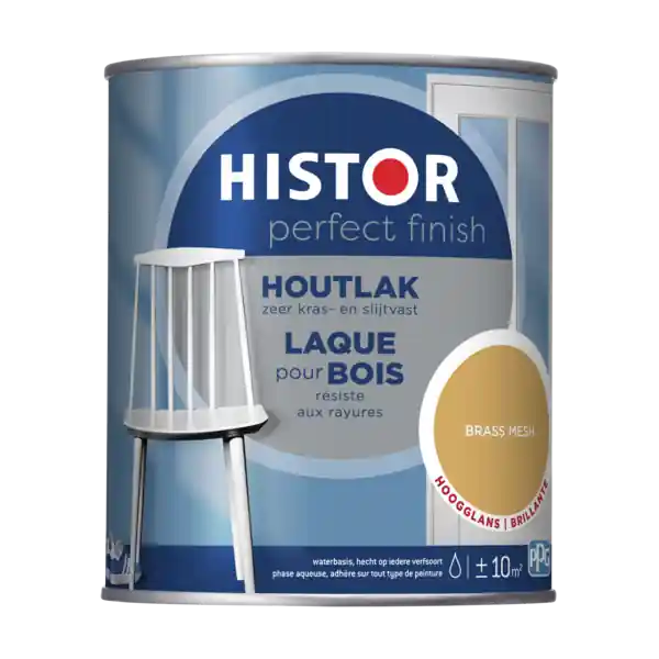 Laatste Kans Histor Perfect Finish Houtlak Hoogglans - Brass Mesh