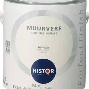 Histor Perfect Finish Muurverf Mat - Nevelwit - 2,5 liter Lage Prijs