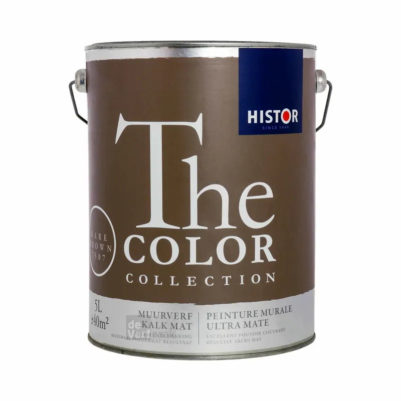 Finale Uitverkoop Histor The Color Collection Muurverf Kalkmat - Hare Brown - 5 liter