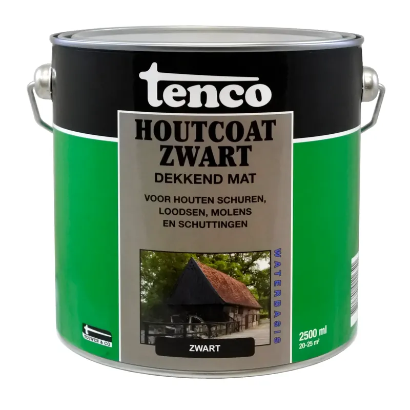 Tenco Houtcoat Zwart - Mat Waterbasis Koopje