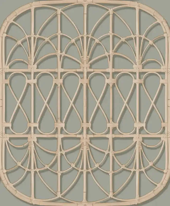 Dutch Illusion - M893-09 - Trellis Groen/Beige Gereduceerde Prijs
