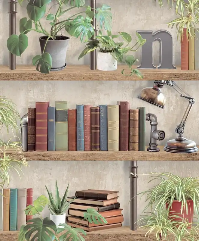 Dutch Illusion - M896-08 - Boekenplank Beige/Groen Dagaanbieding