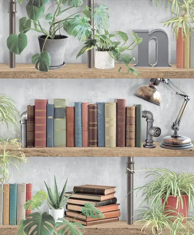 Dutch Illusion - M896-09 - Boekenplank Grijs/Groen Exclusieve Aanbieding
