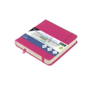 Kangaro Schetsboek - Hot Pink - Hardcover - 80 vellen - 140g - Roomwit Papier met Elastiek en Lint Premium