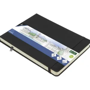 Kangaro Schetsboek - Landscape Zwart - Hardcover - 80 vellen - 140g - Roomwit Papier met Elastiek en Lint Shop Nu