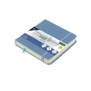 Kangaro Schetsboek - Sky Blue - Hardcover - 80 vellen - 140g - Roomwit Papier met Elastiek en Lint Nieuw