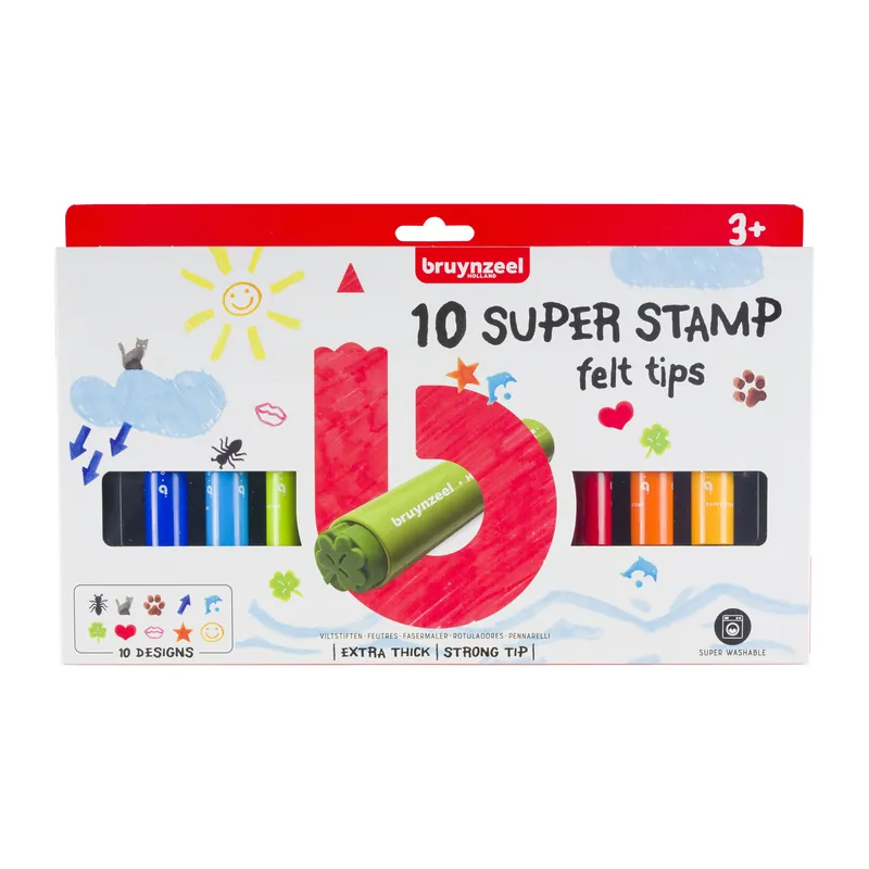 Bruynzeel Kids Super Stempelstiften - 10 stuks Nu Kopen