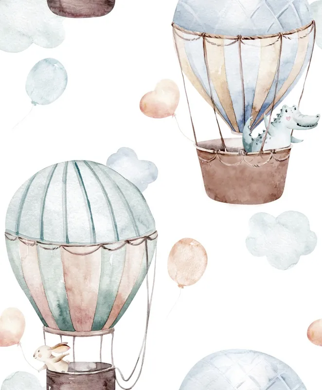 Hoge Kwaliteit Noordwand Kids Walls Behang met luchtballonnen - 45865