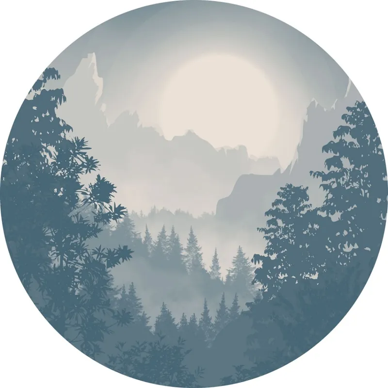 Weekendaanbieding Noordwand Komar Dots Behangcirkel Blue Valley - D1-039