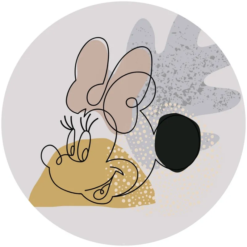 Noordwand Komar Dots Behangcirkel Disney - Minnie Mouse - Line Art - DD1-042 Rechtstreeks Van De Fabrikant