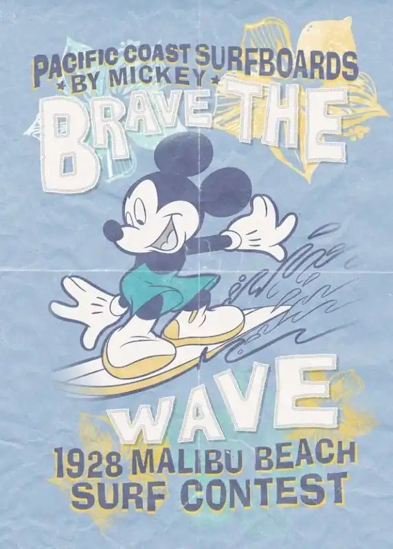 Lage Prijs Komar Into Adventure Fotobehang Disney - Mickey Mouse - Brave the Wave - IADX4-014