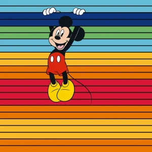 Korting Komar Into Wonderland Fotobehang Disney - Mickey Magic Rainbow - DX6-162