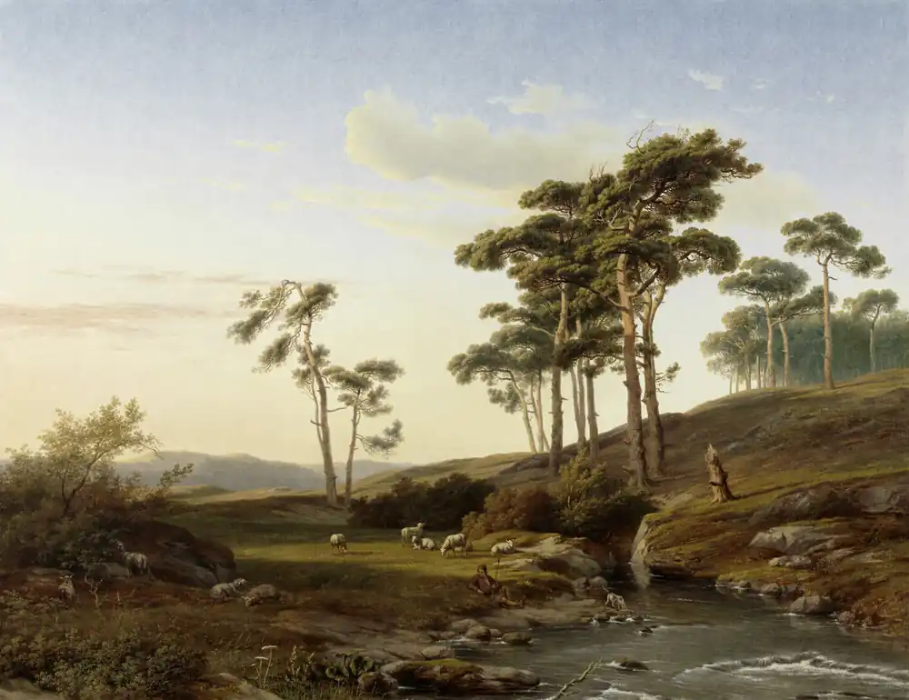 Tijdelijk Beschikbaar Dutch Painted Memories 2 - 8042 - Eveningmood with a Shepherd