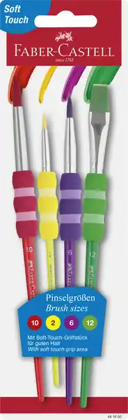 Gereduceerde Prijs Faber Castell Penselenset plastic - 4 stuks