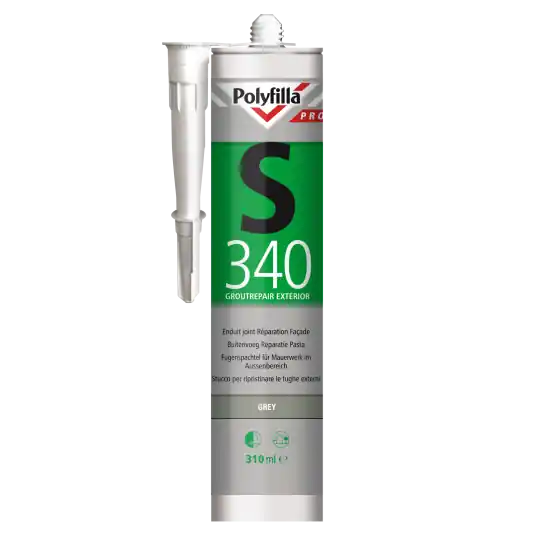 Finale Uitverkoop Polyfilla Pro S340 Buitenvoeg Reparatiepasta - Zilvergrijs