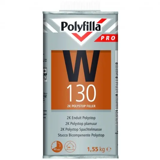 Polyfilla Pro W130 2K Polystop Plamuur - 1,55 kg Beperkt Aanbod