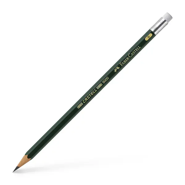 Faber Castell Potlood 9000 - B met gum Betaalbaar