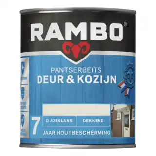 Bestseller Rambo Pantserbeits Deur & Kozijn Zijdeglans Dekkend 750 ml - RAL 9001