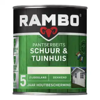 Goedkoop Rambo Pantserbeits Schuur & Tuinhuis Zijdeglans Dekkend - RAL 9001