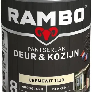 Meest Verkocht Rambo Pantserlak Deur & Kozijn Hoogglans Dekkend - 750 ml Crèmewit