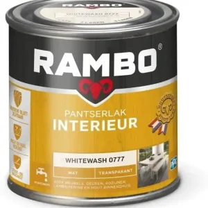 Rambo Pantserlak Interieur Transparant Mat - Whitewash Beperkte Voorraad