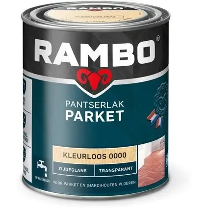 Rambo Pantserlak Parket Transparant Zijdeglans - Blank Snelle Levering