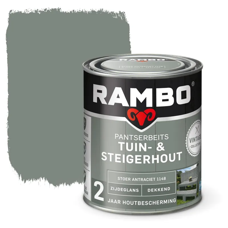 Rambo Tuin- & Steigerhout - Stoer Antraciet 1148 Speciale Aanbieding