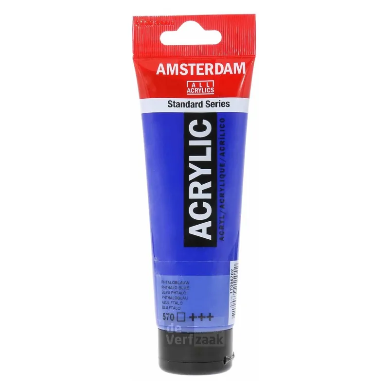 Bestel Nu Royal Talens Amsterdam Acrylverf 120 ml - Primair Phtaloblauw 570
