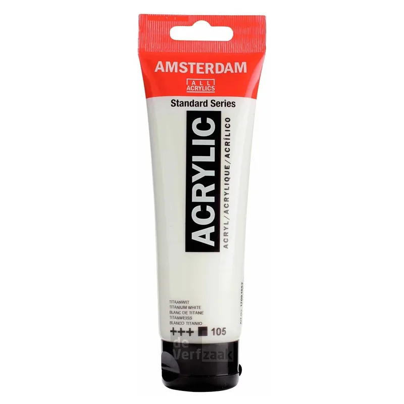Royal Talens Amsterdam Acrylverf 120 ml - Titaanwit 105 Laatste Kans