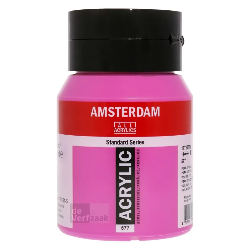 Weekendaanbieding Royal Talens Amsterdam Acrylverf 500 ml - Permanentrood Violet Licht 577