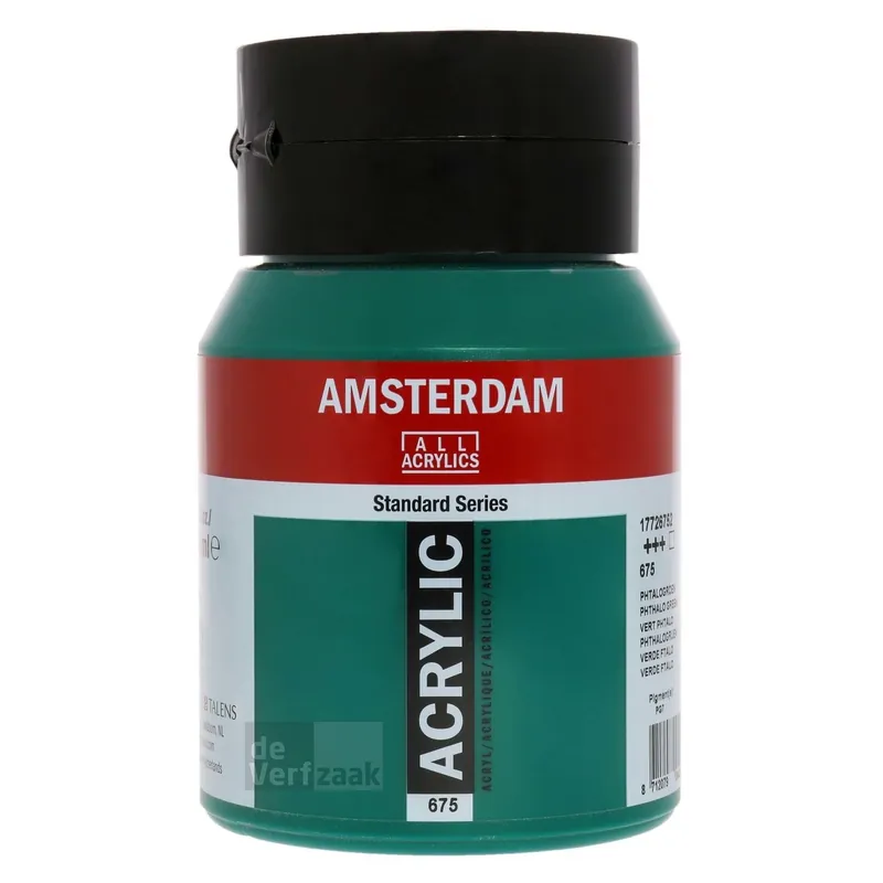 Royal Talens Amsterdam Acrylverf 500 ml - Phtalogroen 675 Direct Verzonden