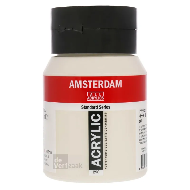 Royal Talens Amsterdam Acrylverf 500 ml - Titaanbuff Donker 290 Merkproduct