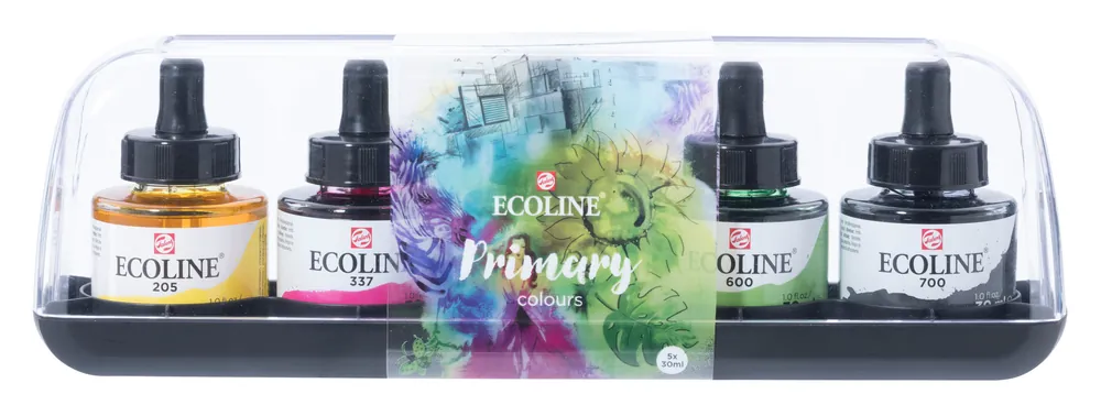Lage Prijs Royal Talens Ecoline Vloeibare Waterverf Set Primair - 5 x 30 ml