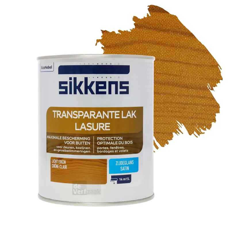 Op = Op Sikkens Transparante Lak Zijdeglans - Licht Eiken