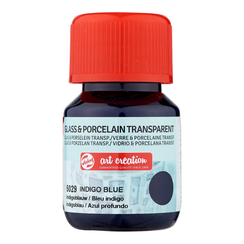 Dagaanbieding Royal Talens Talens Art Creation Glass & Porcelain Transparant Fles 30 ml - Indigoblauw 5029
