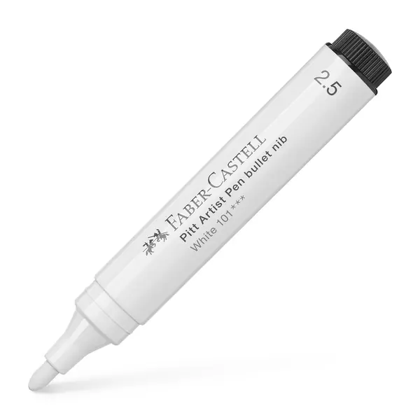 Superprijs Faber Castell Tekenstift Pitt Artist Pen - 101 wit