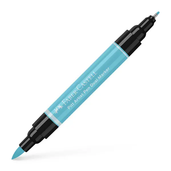 Faber Castell Tekenstift Pitt Artist Pen duo marker - 154 licht kobalt turquoise Nu Kopen