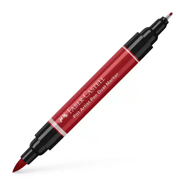 Faber Castell Tekenstift Pitt Artist Pen duo marker - 219 diep scharlaken rood Gereduceerde Prijs