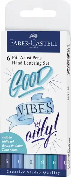 Gecertificeerd Faber Castell Tekenstift Pitt Artist Pen - Letteringset 6x