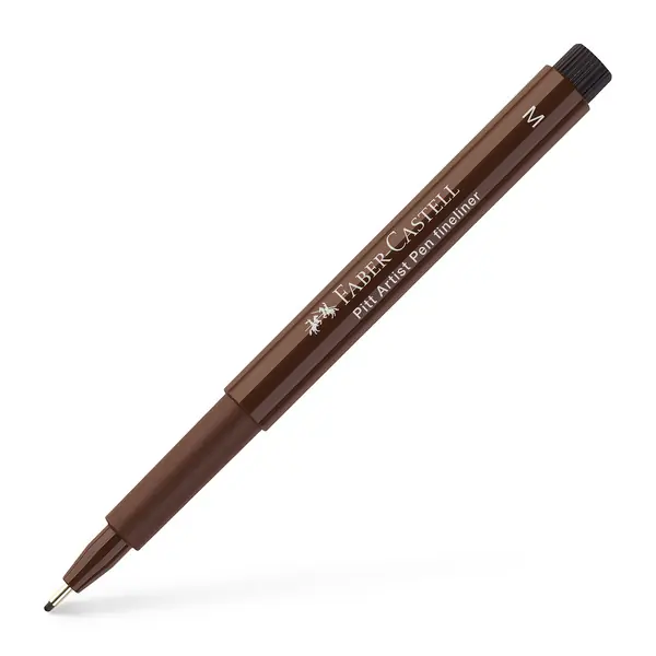 Express Levering Faber Castell Tekenstift Pitt Artist Pen - M donker sepia