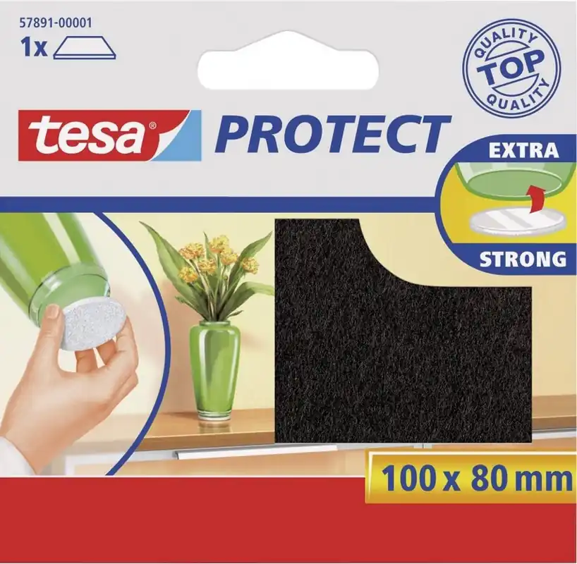 Tesa Protect Beschermvilt Rechthoekig - Bruin - 80 x 100 mm Koop Vandaag