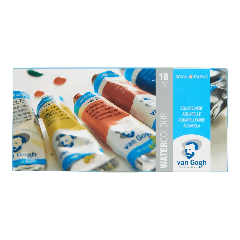 Van Gogh Aquarelverf Set - 10 x 10 ml Tubes - Diverse Kleuren Meest Verkocht