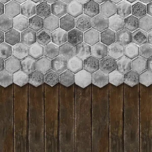 Vanilla Lime Vanilla Lime Fotobehang Floral Tiles - 014263 Finale Uitverkoop